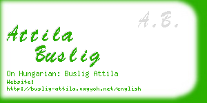 attila buslig business card